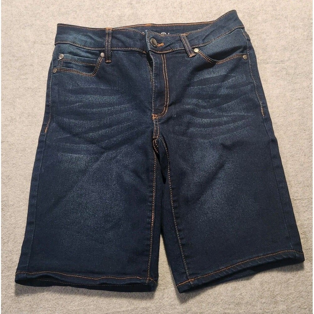 Tahari Women's Blue Denim Stretch Shorts Size 6